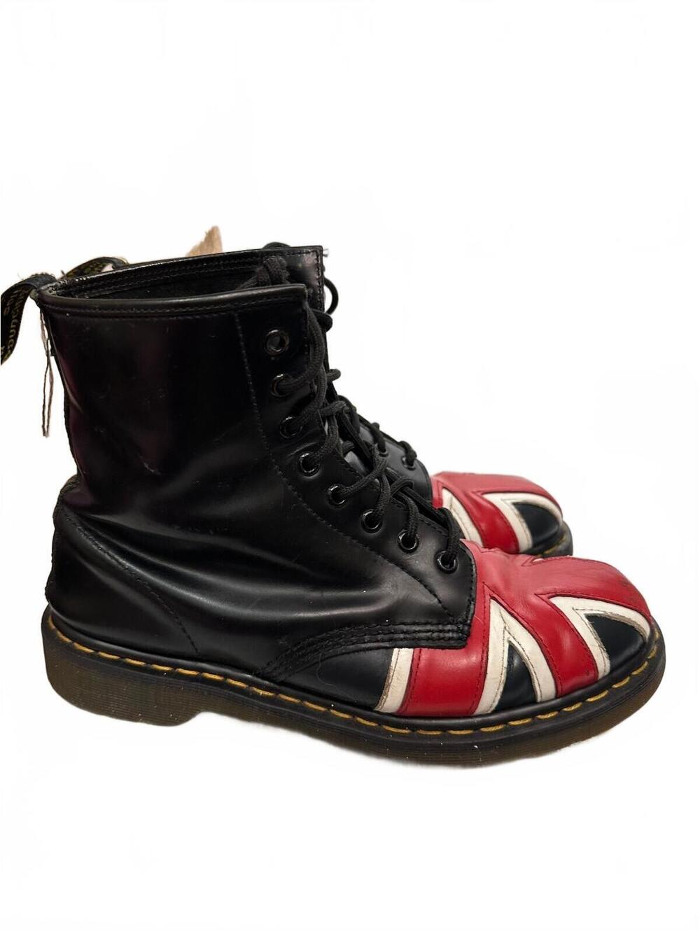 Dr. Martens 1460 Union Jack 8-Eye Boot | Red/White/Black | Size 10 Women